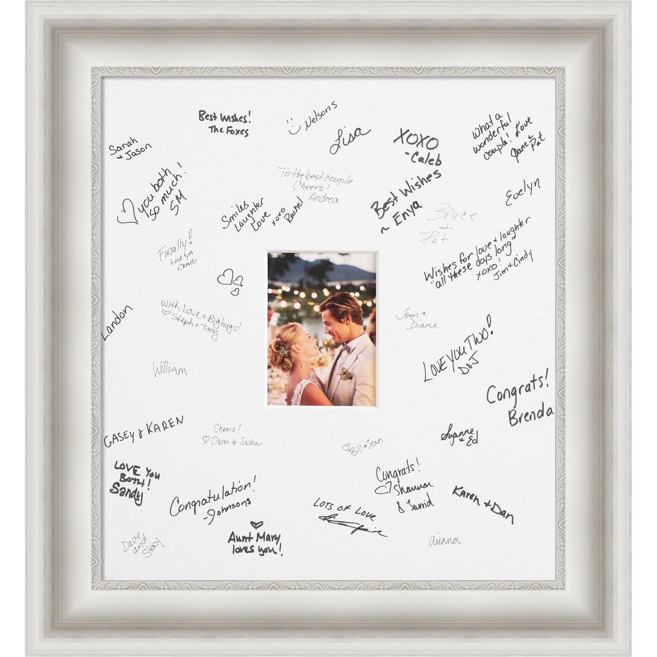 Parlor Signature Mat Picture Frame, Photo Frame Wedding Guest Book Alternative, Autograph Picture Mat for Signature Board, Wedding Celebrations Graduations Support Encouragement or Retirement